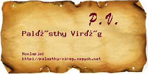 Palásthy Virág névjegykártya